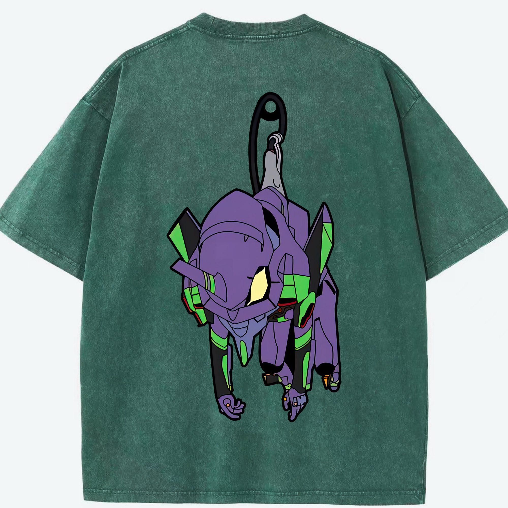 （画像用） EVA 新世紀エヴァンゲリオン 綿100% ヴィンテージ風 半袖Tシャツ（背面プリント）